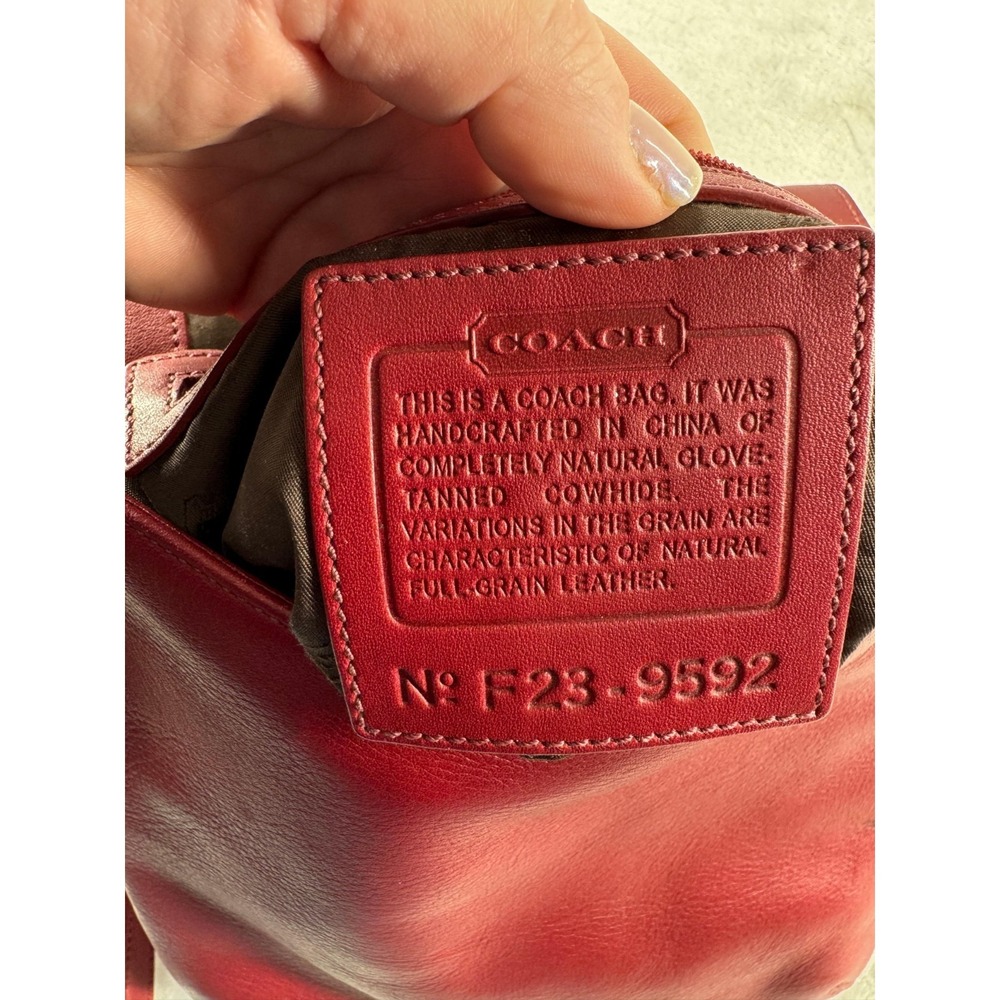 Coach Legacy 9592 Flap Crossbody Bag Women's Red Leather Messenger Handbag - Picture 14 of 16
